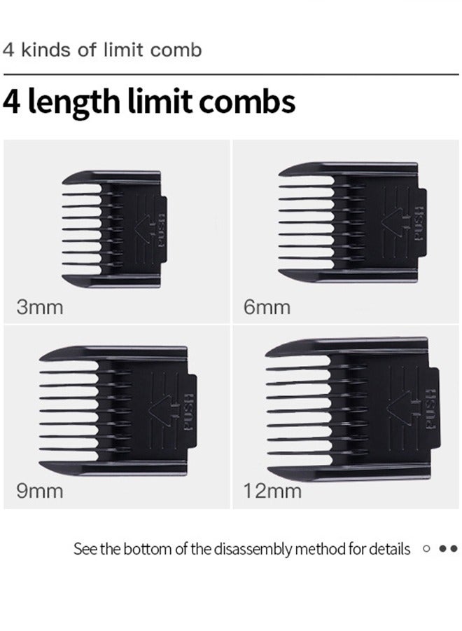 Smart Hair Clippers Electric with 4 Kinds of Positioning Combs Turbo Motor Hair Cutting Kit Pro Mens Clippers, Cordless Rechargeable Hair Trimmer Set Professional Barbers Grooming Kit