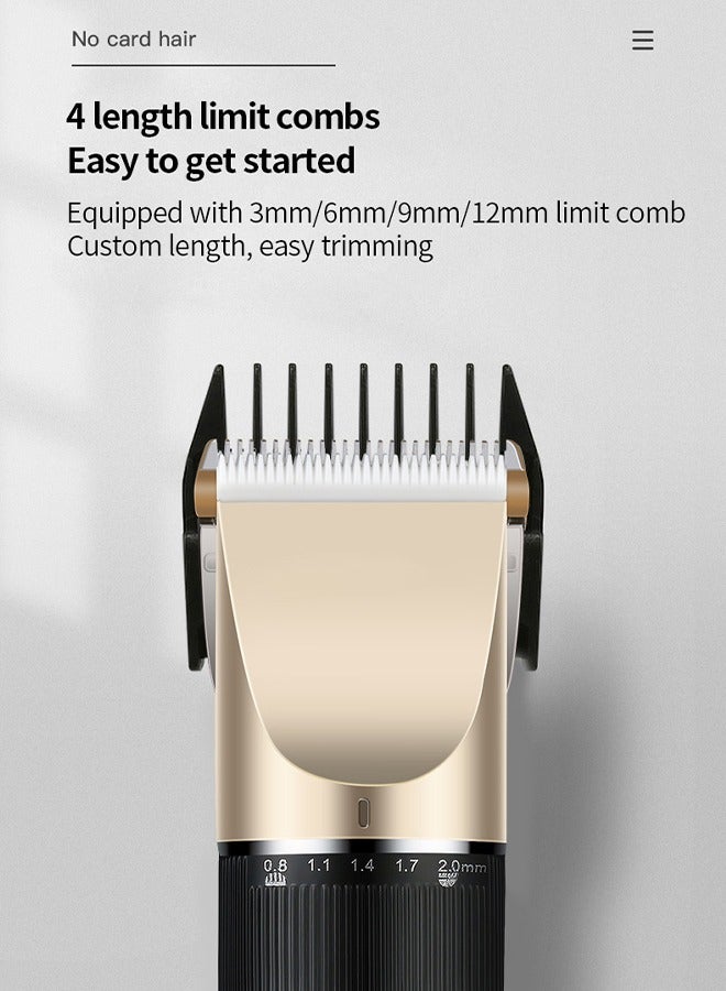 Smart Hair Clippers Electric with 4 Kinds of Positioning Combs Turbo Motor Hair Cutting Kit Pro Mens Clippers, Cordless Rechargeable Hair Trimmer Set Professional Barbers Grooming Kit