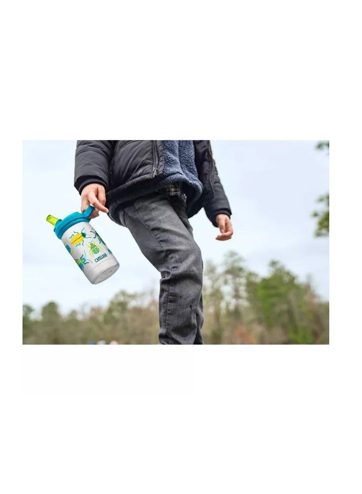 CamelBak Eddy+ Kids 12 oz Bottle, Insulated Stainless Steel with Straw Cap - Leak Proof When Closed,Bugs!