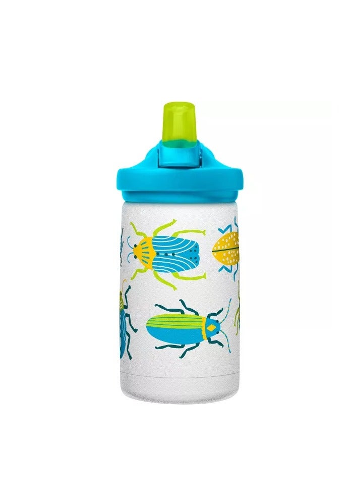 CamelBak Eddy+ Kids 12 oz Bottle, Insulated Stainless Steel with Straw Cap - Leak Proof When Closed,Bugs!