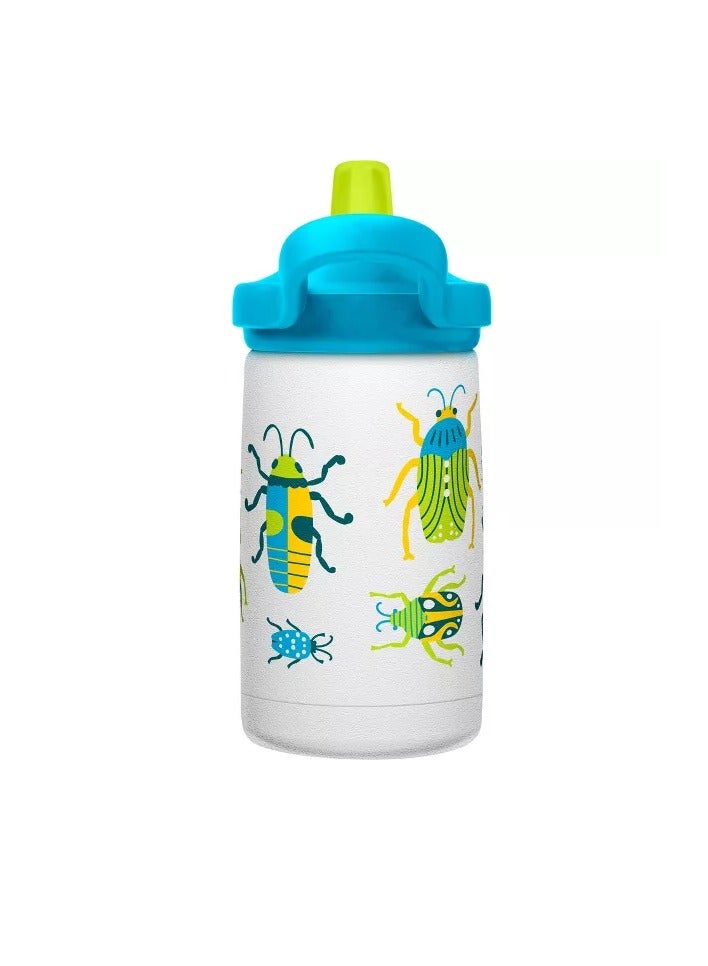 CamelBak Eddy+ Kids 12 oz Bottle, Insulated Stainless Steel with Straw Cap - Leak Proof When Closed,Bugs!