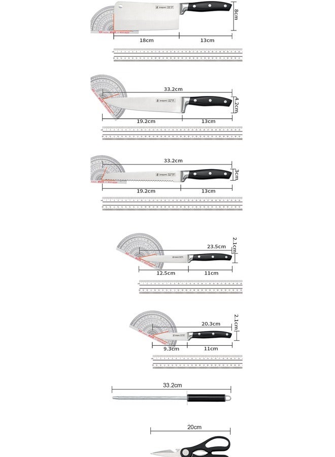 8 Piece Stainless Steel Knife Set