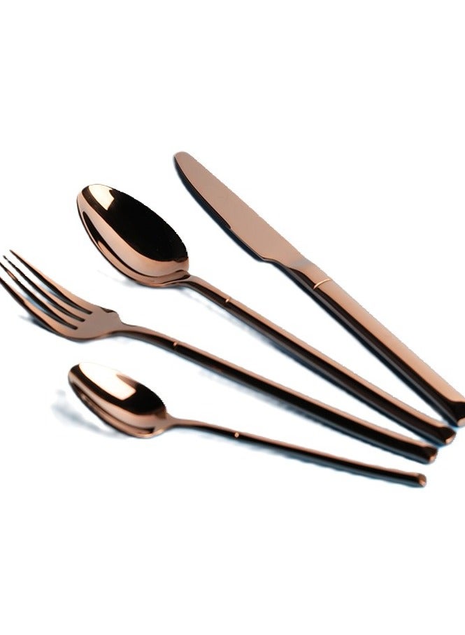 Copper Craft Cutlery Set, Elegant Stainless Steel Flatware Set, 18/10 Grade, Kitchen Utensils Set, Tableware Set For Home, Restaurants, Hotels and More
