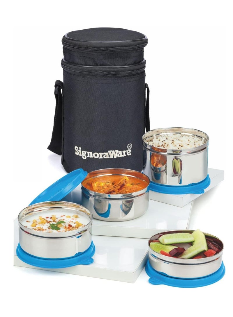 Executive Steel Big Lunch Box, Set of 4