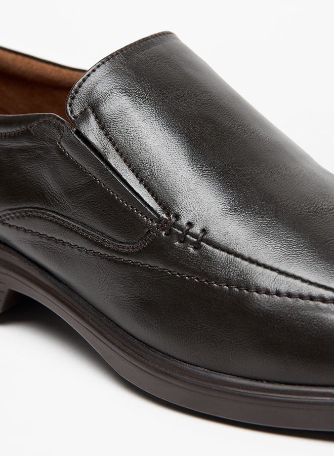 Men's Solid Slip-On Leather Loafers