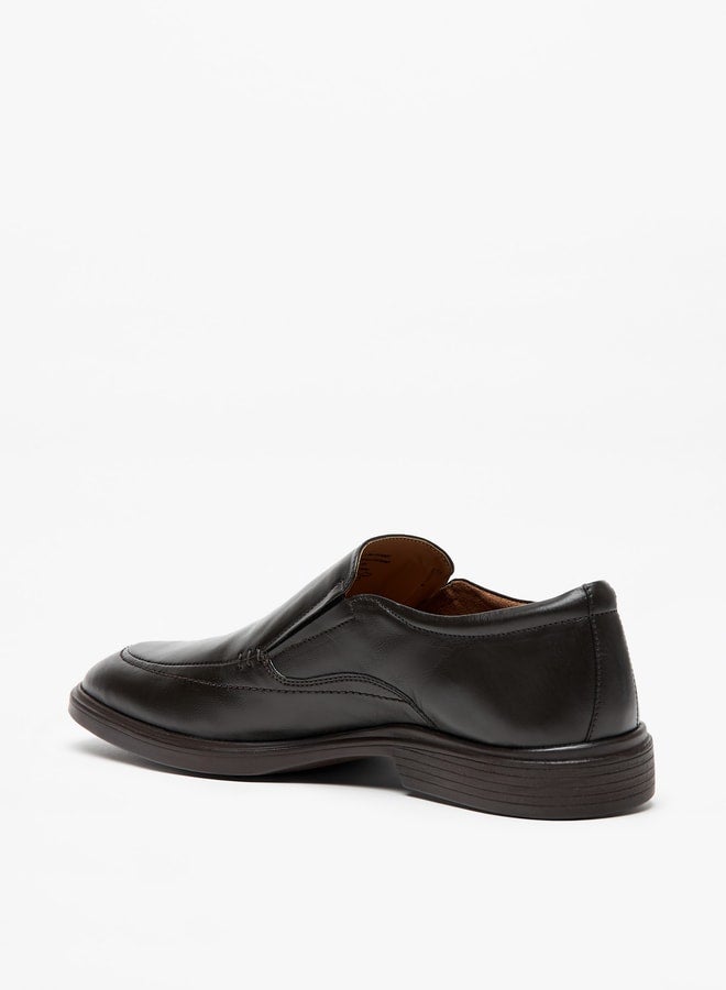 Men's Solid Slip-On Leather Loafers