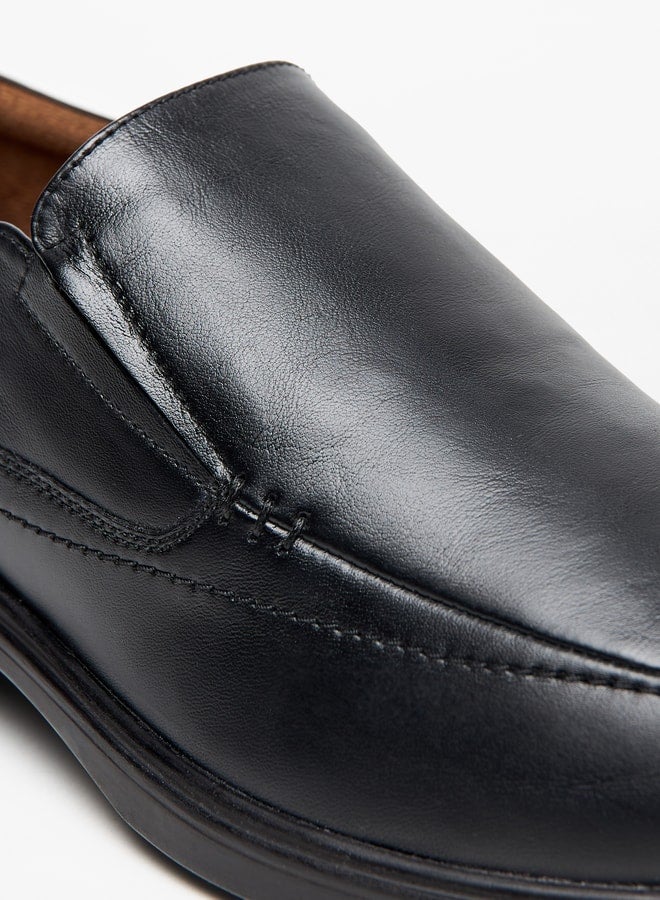 Men's Solid Slip-On Leather Loafers