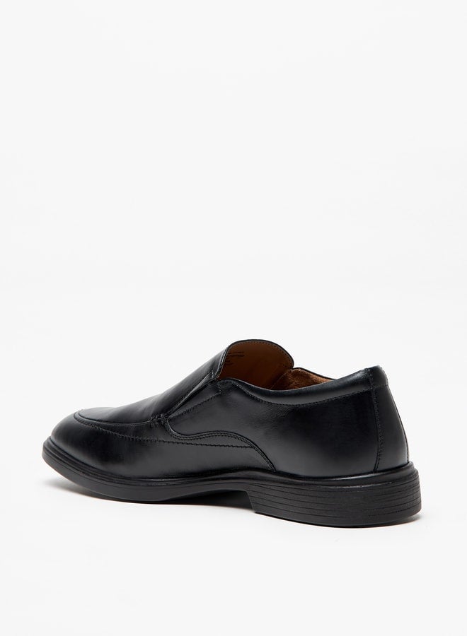 Men's Solid Slip-On Leather Loafers