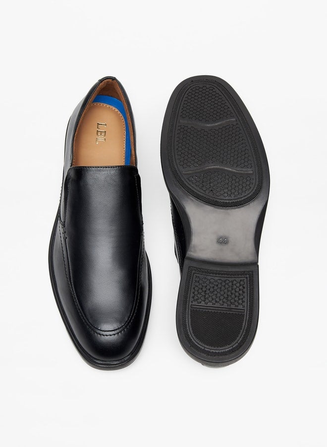 Men's Solid Slip-On Leather Loafers