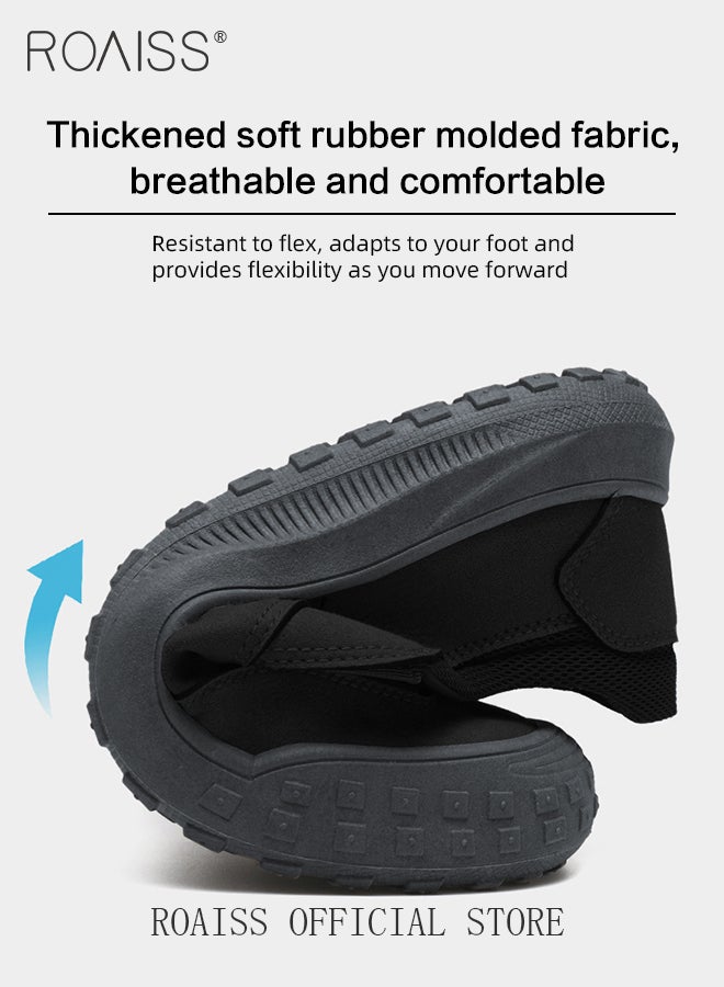 Minimalist Lightweight Sneakers for Men Breathable Soft Sole Anti Slip Shock Absorption Outdoor Sports Driving Shoes Mens Casual Low Top Elastic Wear Resistant Running Shoes