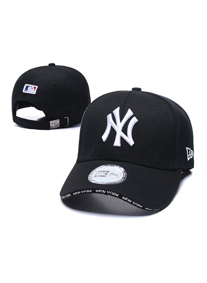 New Era 9Fort New York Yankees Baseball Hat Duck billed Hat Pointed Hat Sun Hat Pure Cotton Men's and Women's Hat Baseball Outdoor Black