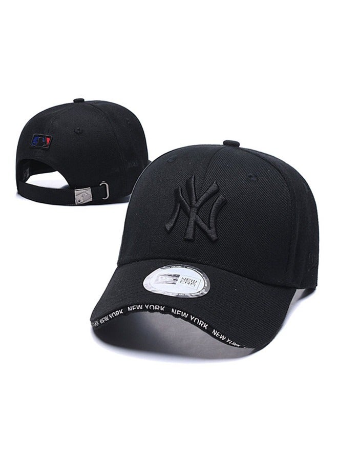 New Era 9Fort New York Yankees Baseball Hat Duck billed Hat Pointed Hat Sun Hat Pure Cotton Men's and Women's Hat Baseball Outdoor Black