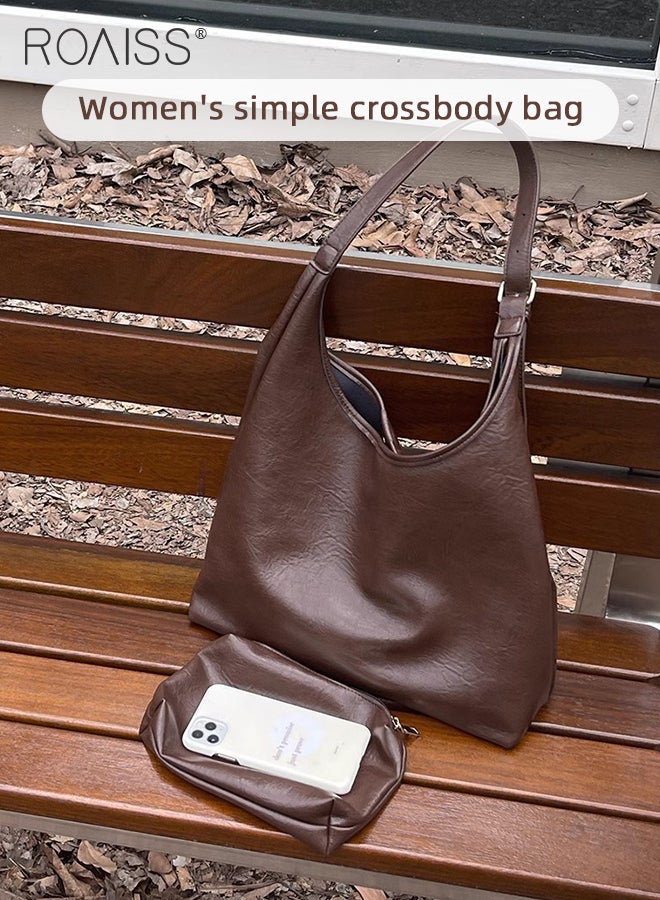 Casual Underarm Tote Bag for Women Fashionable and Versatile Large-Capacity Shoulder Commuter Bag Simple and High-End Handbag Convenient Magnetic Buckle Practical and Wear-Resistant