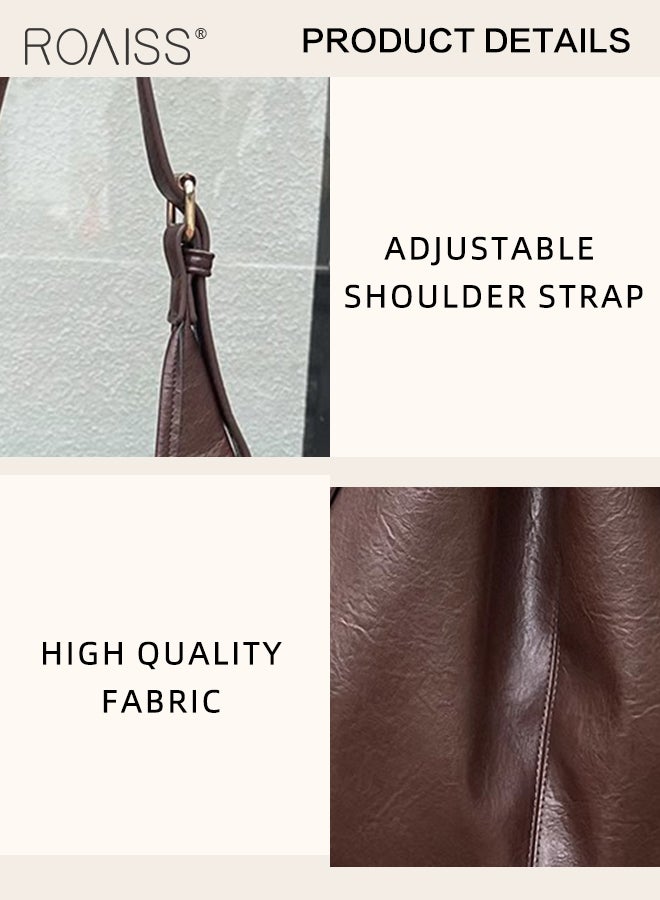 Casual Underarm Tote Bag for Women Fashionable and Versatile Large-Capacity Shoulder Commuter Bag Simple and High-End Handbag Convenient Magnetic Buckle Practical and Wear-Resistant