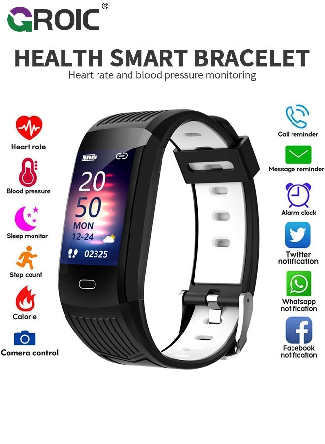 Fitness Tracker with Heart Rate Monitor, Waterproof Activity and Step Tracker for Women and Men, Pedometer Watch with Sleep Monitor & Calorie Counter, Call & Message Alert