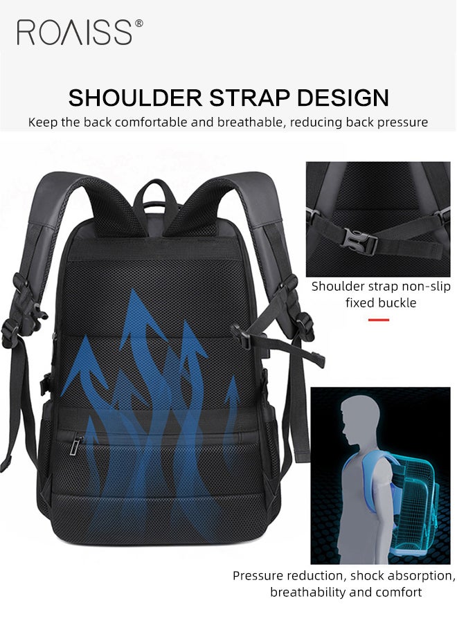 Unisex Multifunctional Travel Backpack Business Commuter Computer Bag with Multi Compartment Design External USB Charging Interface Weight Saving and Wear Resistant Hiking Bag