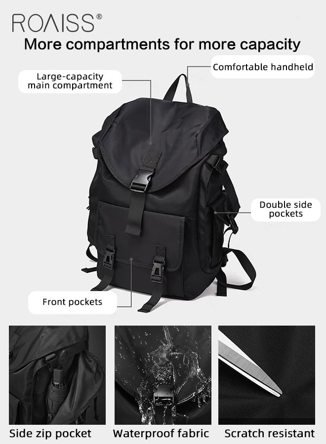 39L Travel Large Capacity Backpack for Men Lightweight Simple Commuter Student Bag with Includes Computer Compartment Waterproof Scratch Resistant Outdoor Weekend Hiking Bag