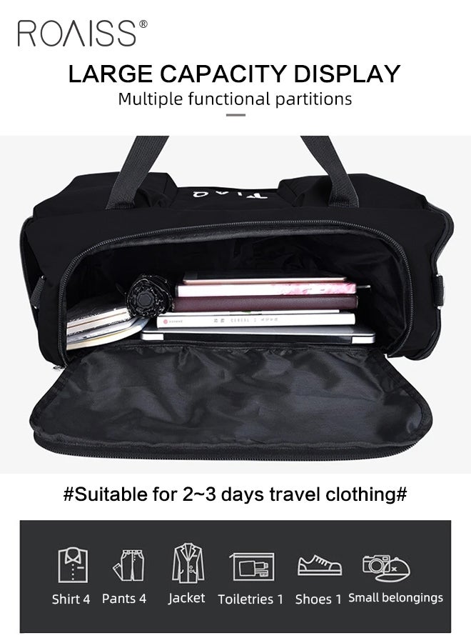 Unisex Oxford Fabric Multifunctional Luggage Bag Independent Shoe Position Dry and Wet Separation Fitness Shoulder Bag Large Capacity Wearresistant Training Travel Outdoor Sports Bag