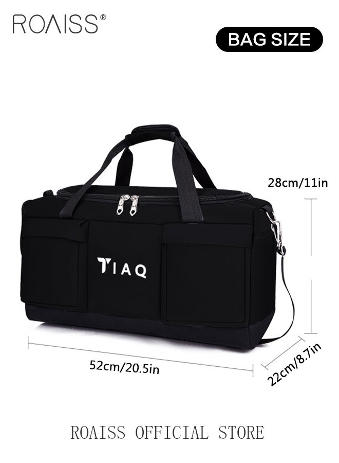 Unisex Oxford Fabric Multifunctional Luggage Bag Independent Shoe Position Dry and Wet Separation Fitness Shoulder Bag Large Capacity Wearresistant Training Travel Outdoor Sports Bag