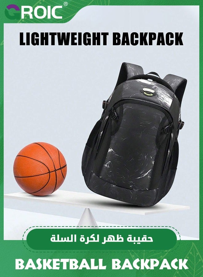 Large Basketball Backpack Bag with Ball Compartment and Shoe Pocket Outdoor Sports Equipment Bag, Large ‎Basketball backpack bag for Basketball, Soccer, Volleyball Sports Large Sports Bag