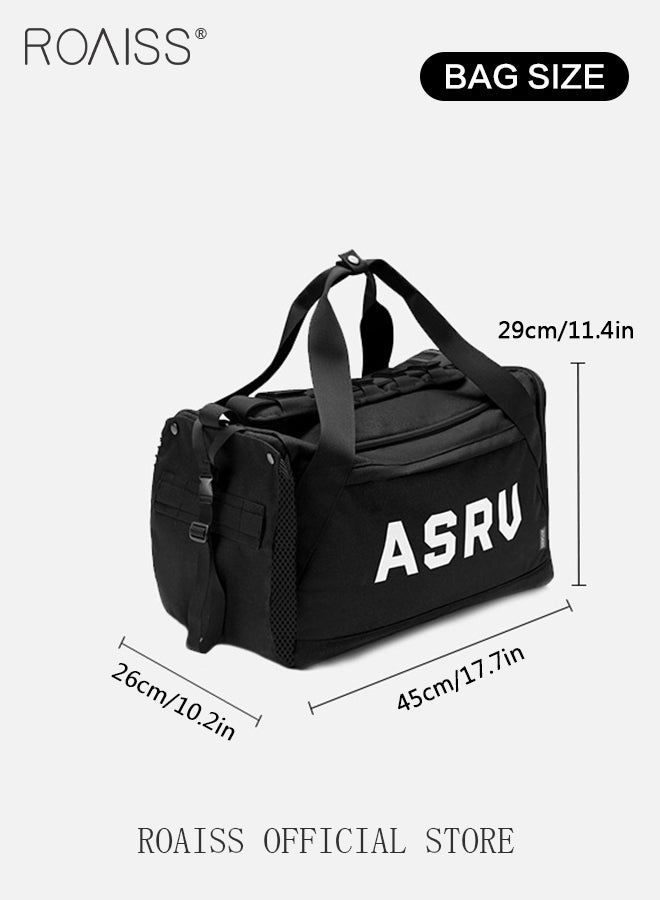 Unisex Multifunctional Large Capacity Sports Bag Independent Shoe Position Dry and Wet Separation Fitness Shoulder Bag Oxford Cloth Fabric Wearresistant Training Travel Outdoor Luggage Bag