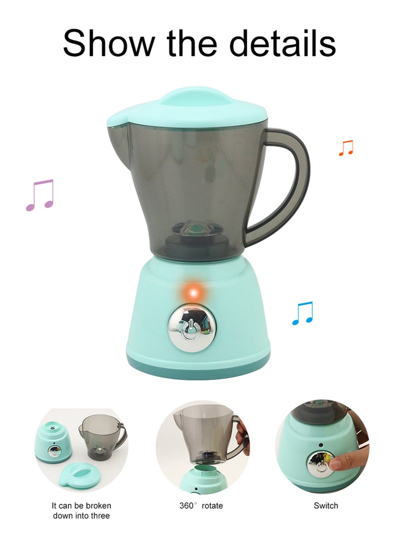Kitchen Appliances Toy for Kids,Pretend Play Kitchen Toys Set with Coffee Maker,Toaster,Blender,with Realistic Light and Sounds