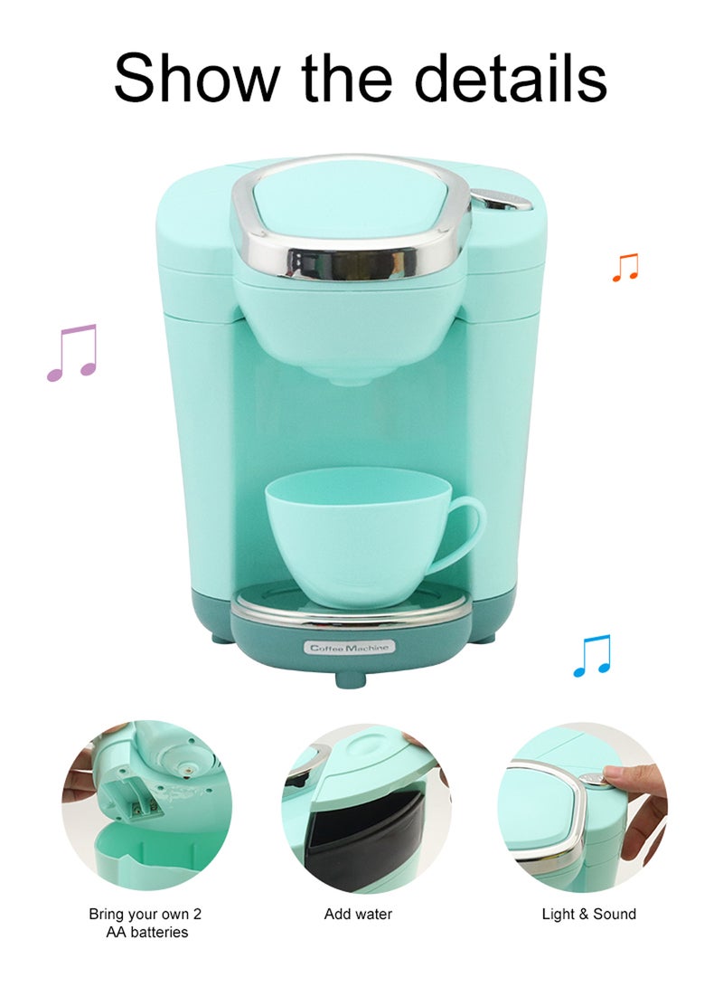 Kitchen Appliances Toy for Kids,Pretend Play Kitchen Toys Set with Coffee Maker,Toaster,Blender,with Realistic Light and Sounds