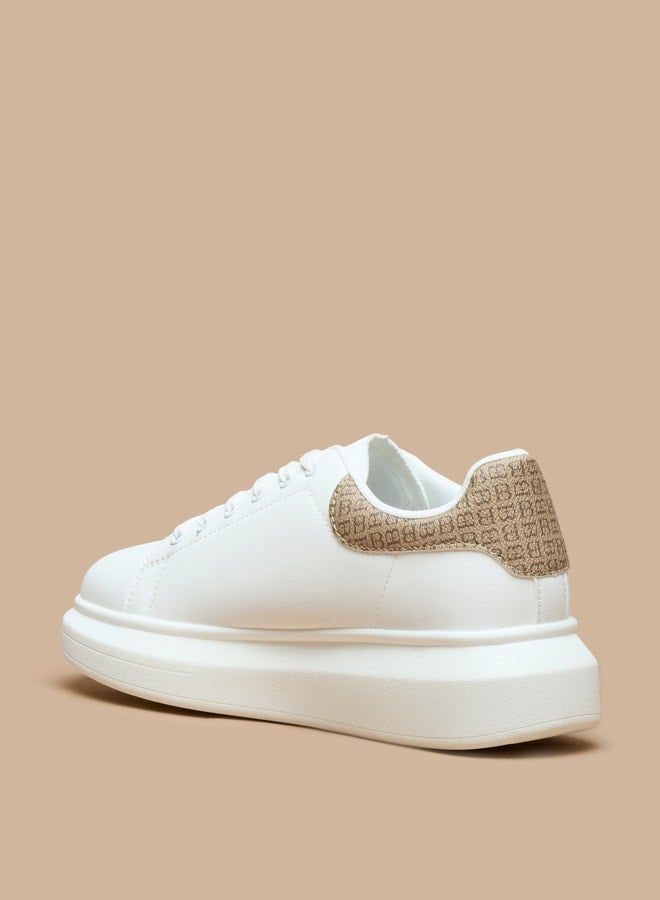 Women's Solid Lace-Up Sneakers