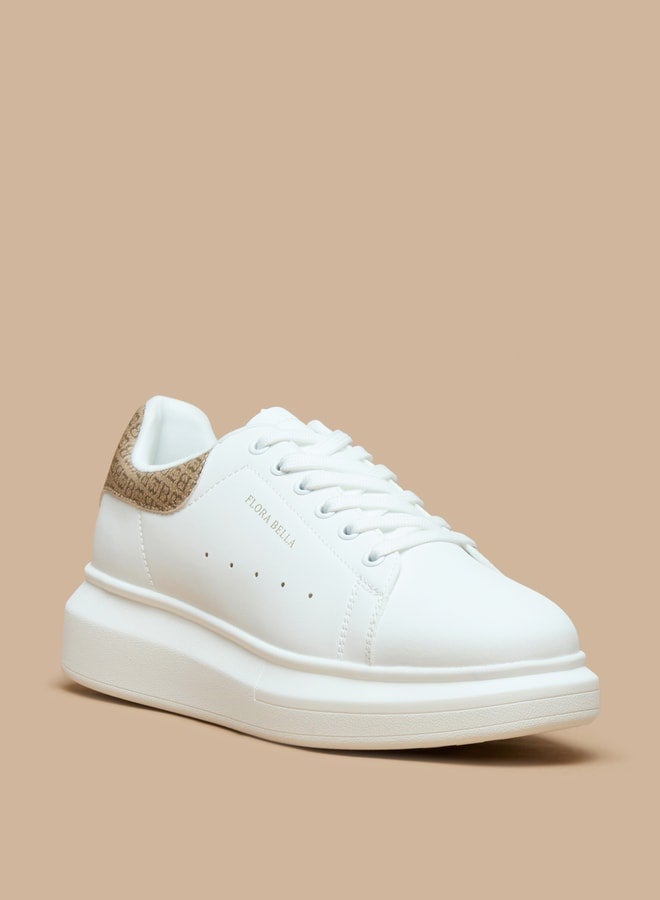 Women's Solid Lace-Up Sneakers