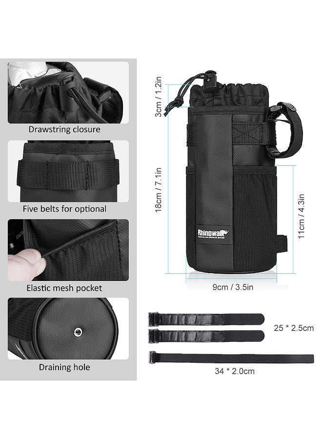 Insulated Bicycle Bag Bike Bottle Holder Cycling Water Bottle Cover Heavy Duty Drink Bottle Storage Bag Carrier Pouch MTB Bike Kettle Handlebar Bag Protective Case
