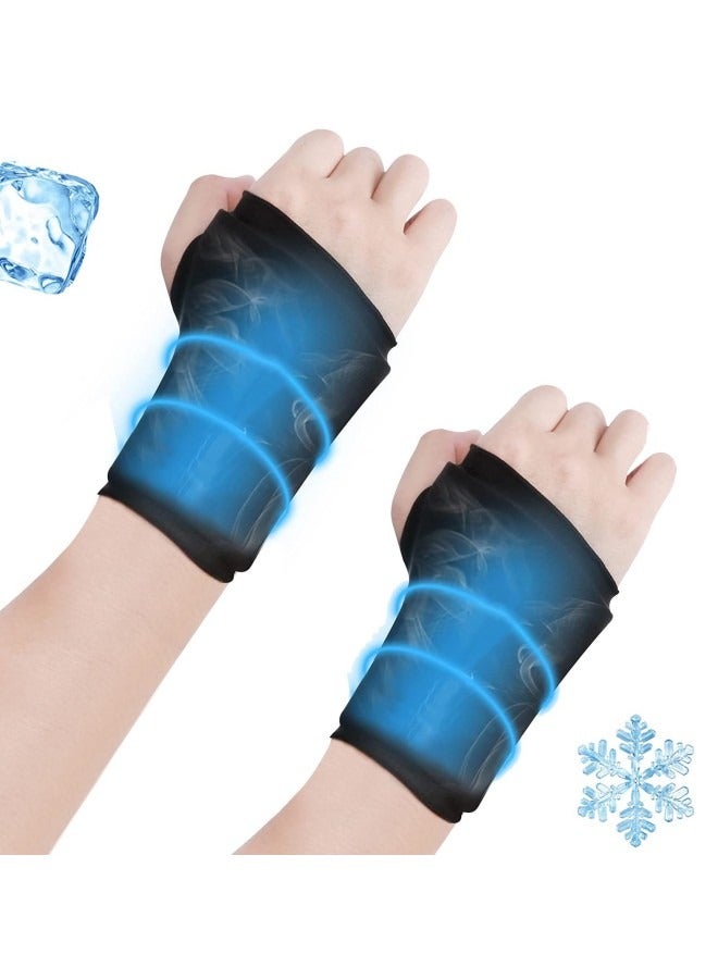 2Pack Wrist Ice Pack Wrap & Heating Pad Microwavable Hot & Cold Therapy Wrist Brace