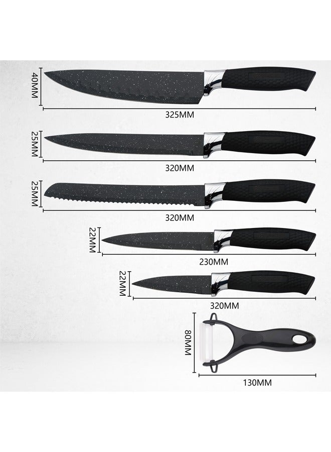 6 Piece Stainless Steel Knife Set