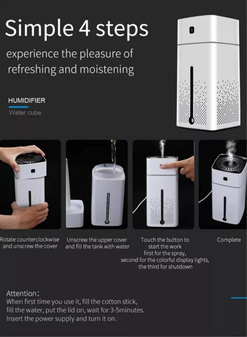 Essential Oil Diffuser, Intelligent Large Capacity Mute Spray Aroma Diffuser, Durable And Reliable Fragrance Diffuser Machine, Portable Cool Mist Humidifier For Home Office, (Black)