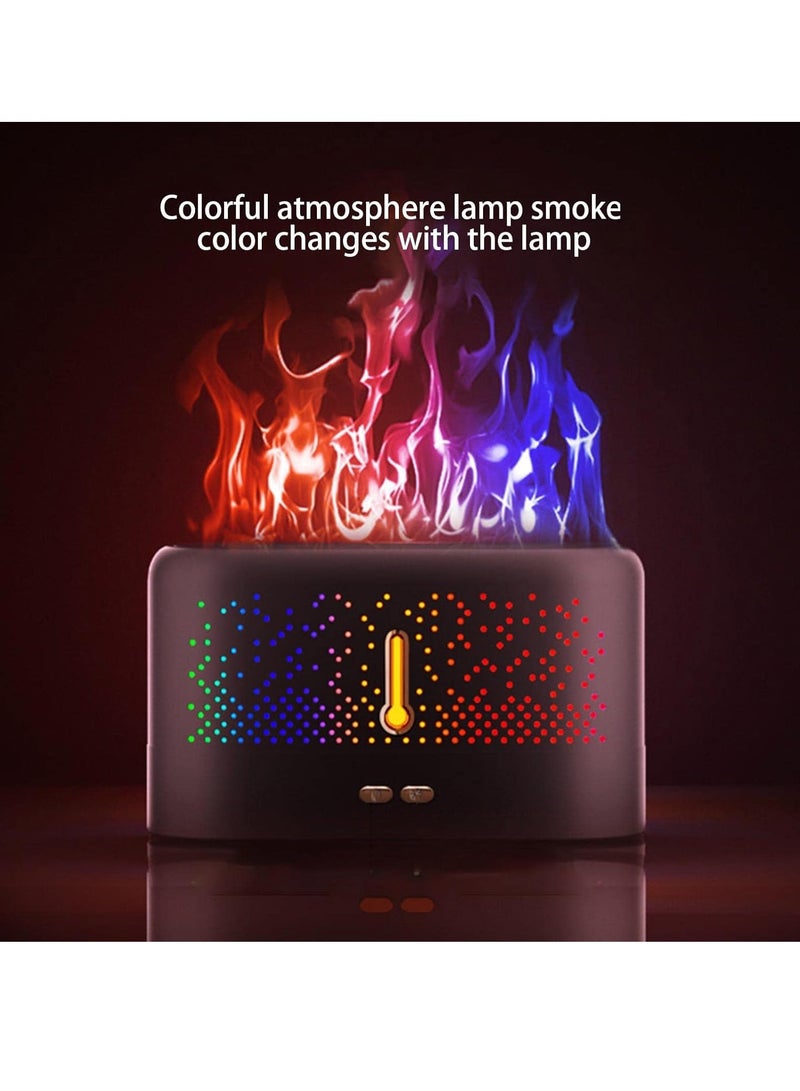 Essential Oil Diffuser, Convenient Flame Effect USB Mist Air Humidifier, Durable Long Lasting Aromatherapy Diffuser, Portable Color Changing Room Diffusers For Home Office, (White 3)