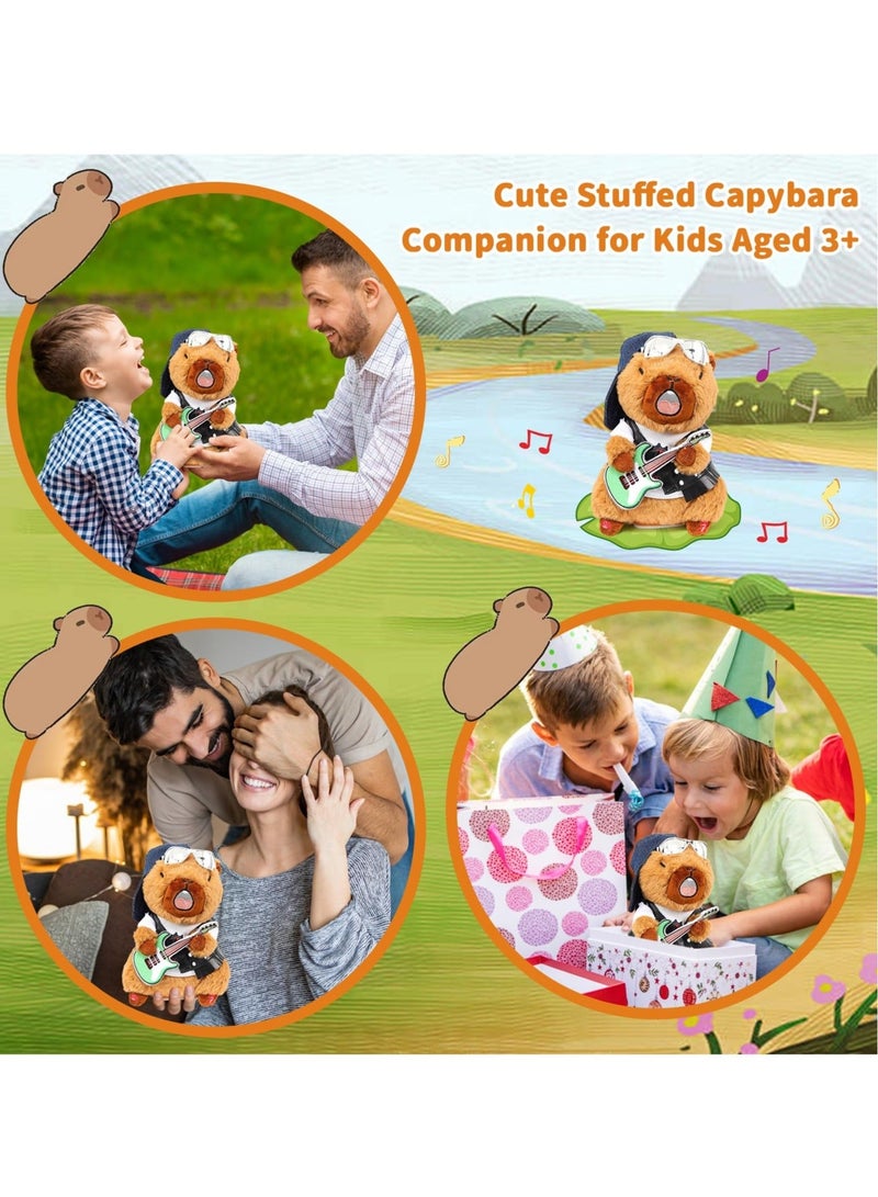 Capybara Plush Musical Dancing Baby Toy, Stuffed Animals Singing Plushie Funny Electric Toy Boys Girls