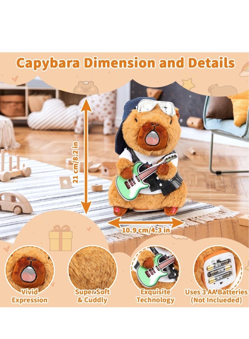 Capybara Plush Musical Dancing Baby Toy, Stuffed Animals Singing Plushie Funny Electric Toy Boys Girls