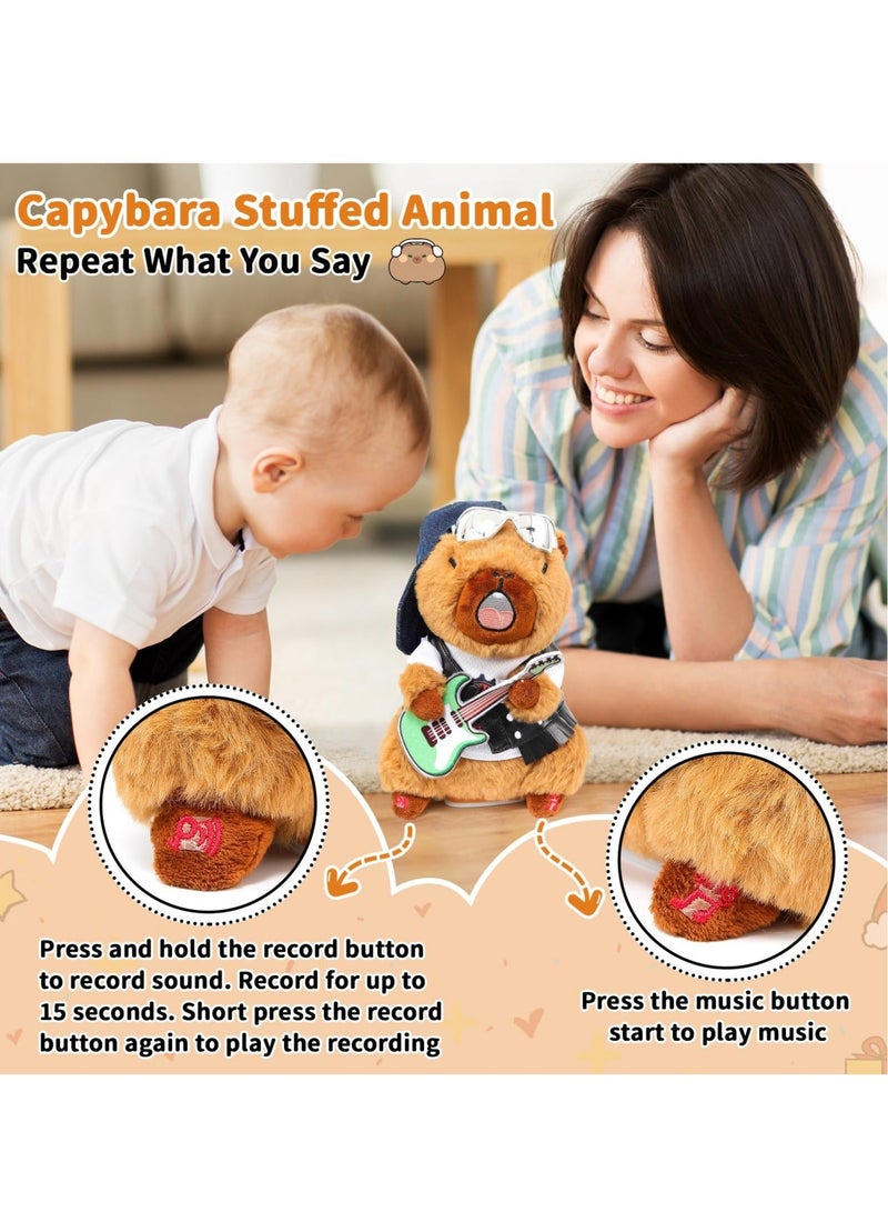 Capybara Plush Musical Dancing Baby Toy, Stuffed Animals Singing Plushie Funny Electric Toy Boys Girls