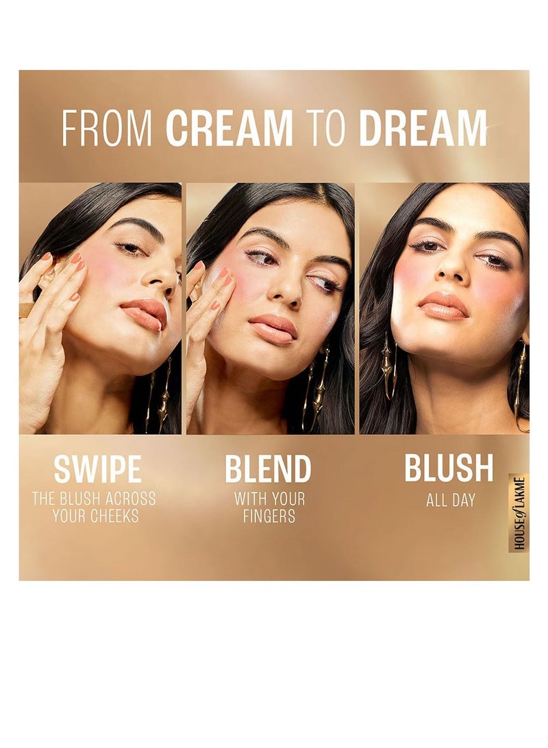 Lakme 9 to 5 Powerplay Velvet Crème Blush   Pink Rose 9gm