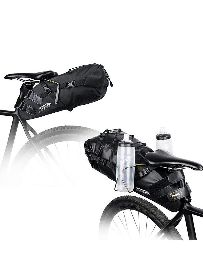 Rhinowalk Bike Saddle Bag Stabilizer Bracket Bicycle Tail Bag Mount Rear Rack AntiSway with Bottle Cage Mounting Holes for Mountain Road Bike