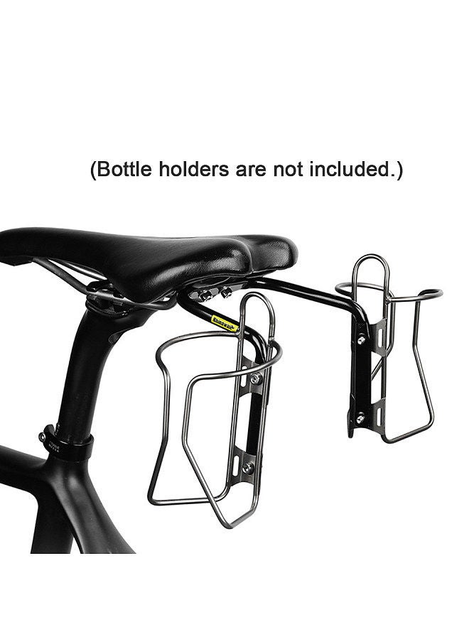 Rhinowalk Bike Saddle Bag Stabilizer Bracket Bicycle Tail Bag Mount Rear Rack AntiSway with Bottle Cage Mounting Holes for Mountain Road Bike