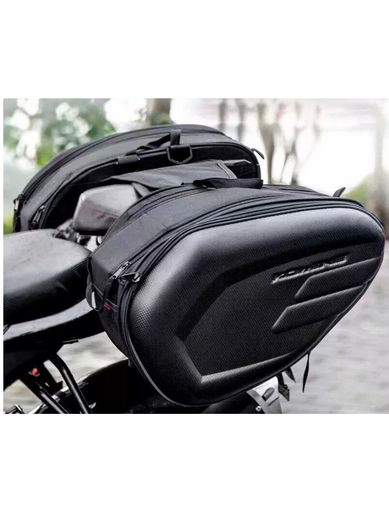 Pair Detachable Waterproof Motorcycle Hard Shell Saddle Bag