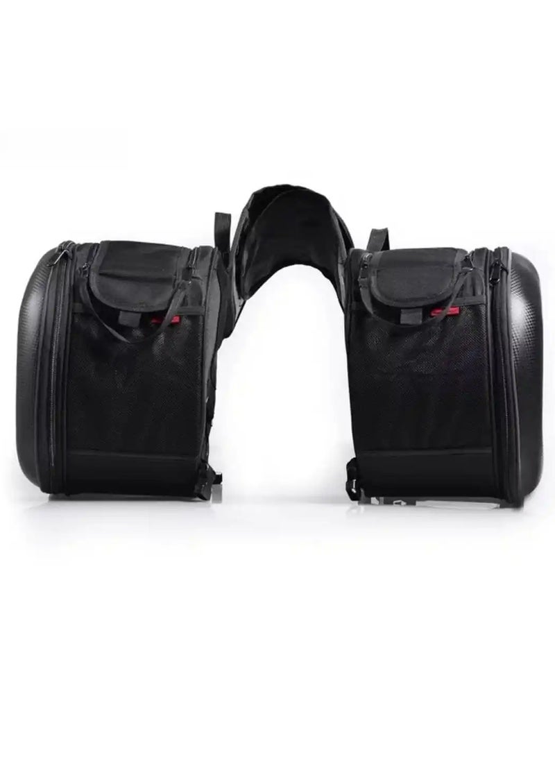 Pair Detachable Waterproof Motorcycle Hard Shell Saddle Bag