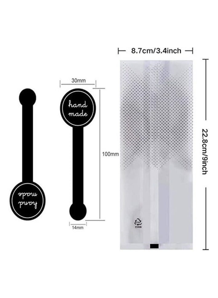 200Pcs Translucent Cake Cokkie Bags Cookie Cake Chocolate Candy Snack Bags Bakery Packets