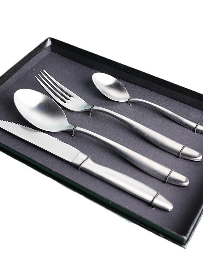 Silver Shine Steel Cutlery Set, Stainless Steel Flatware Set, 18/10 Grade, Kitchen Utensils Set, Tableware Set For Home, Restaurants, Hotels and More