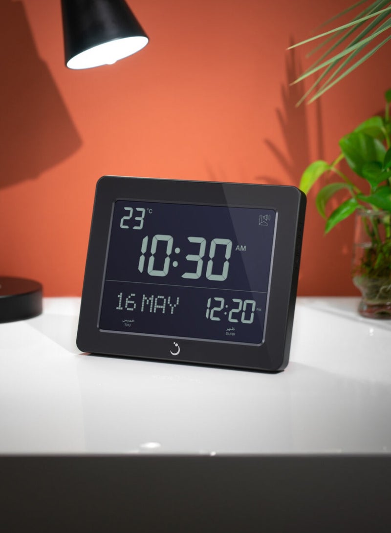 Al Fajr CJ-19 Black Azaan Wall/Desk Clock