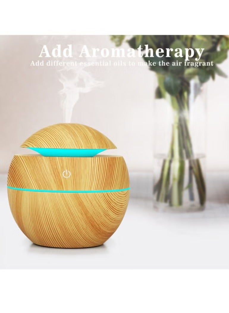 Essential Oil Diffuser, USB Led Ultrasonic Aroma Oil Diffuser Humidifier With 7 Colors, Durable And Reliable Fragrance Diffuser Machine, Portable Cool Mist Humidifier For Home Office, (Beige)