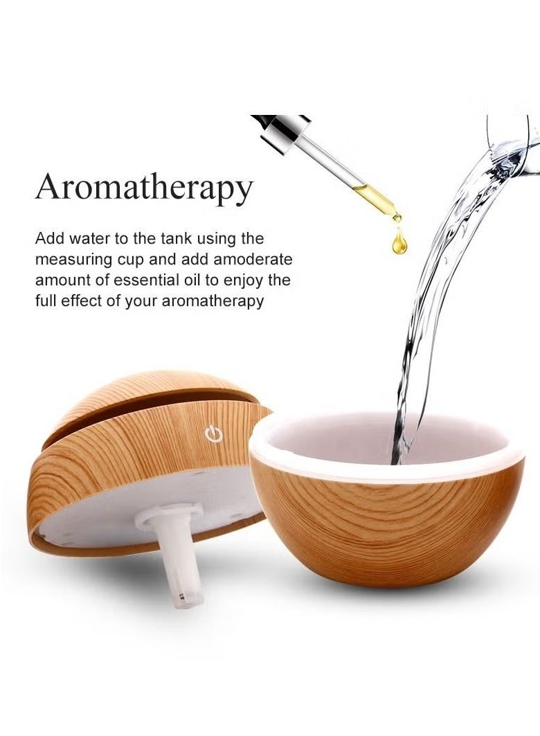 Essential Oil Diffuser, USB Led Ultrasonic Aroma Oil Diffuser Humidifier With 7 Colors, Durable And Reliable Fragrance Diffuser Machine, Portable Cool Mist Humidifier For Home Office, (Beige)