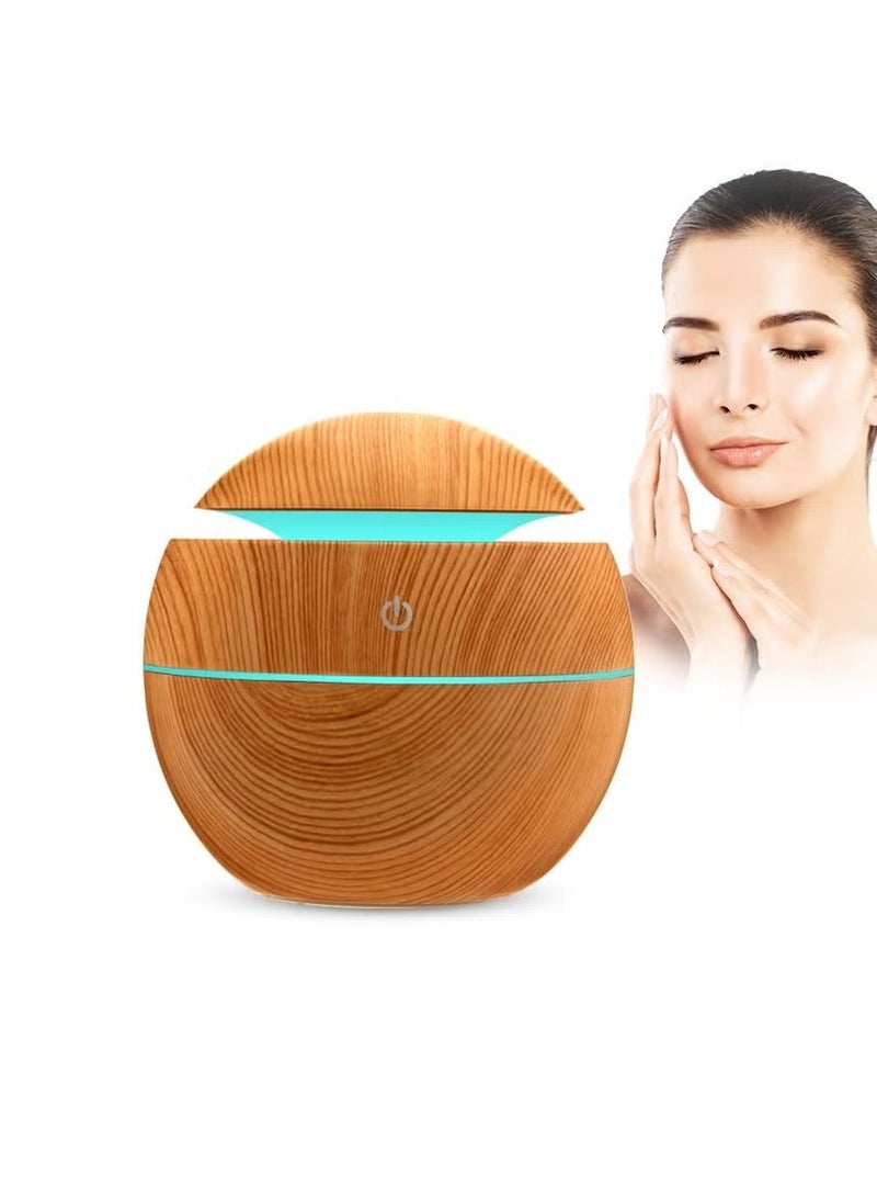 Essential Oil Diffuser, USB Led Ultrasonic Aroma Oil Diffuser Humidifier With 7 Colors, Durable And Reliable Fragrance Diffuser Machine, Portable Cool Mist Humidifier For Home Office, (Beige)