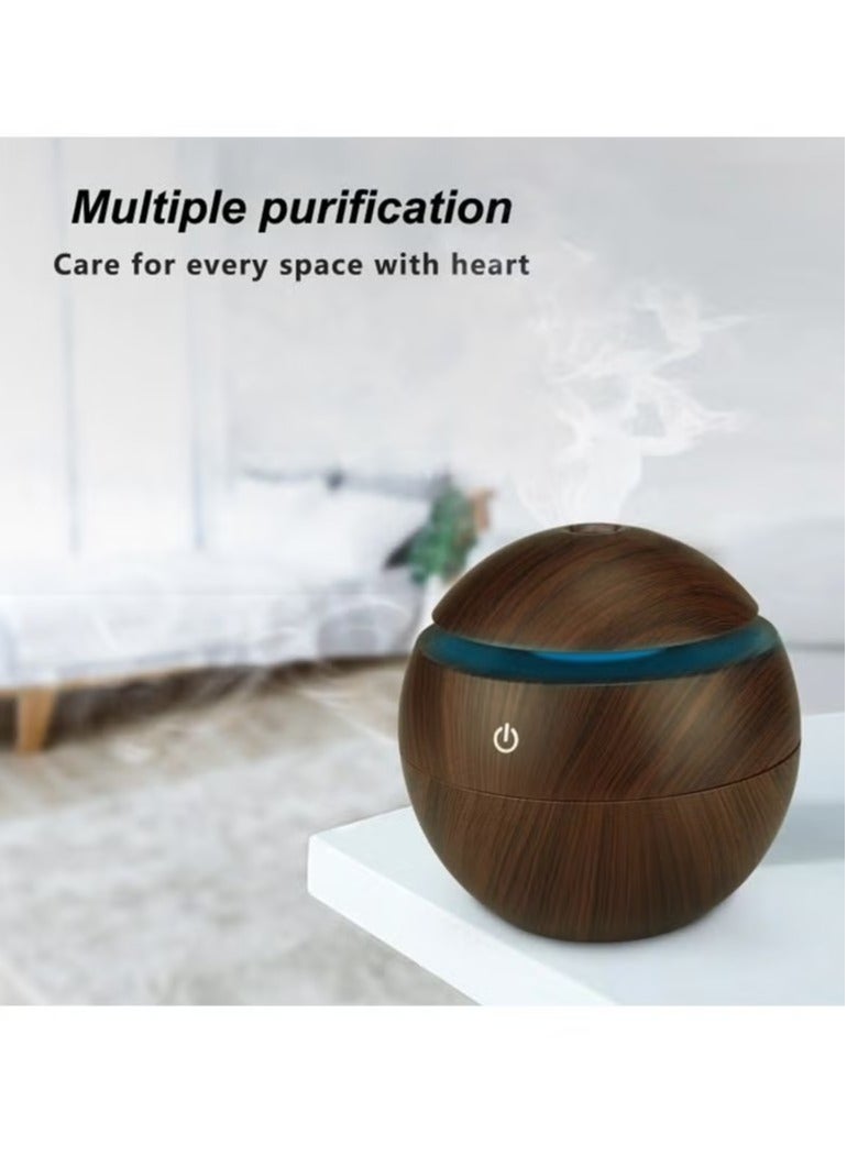Essential Oil Diffuser, USB Led Ultrasonic Aroma Oil Diffuser Humidifier With 7 Colors, Durable And Reliable Fragrance Diffuser Machine, Portable Cool Mist Humidifier For Home Office, (Beige)