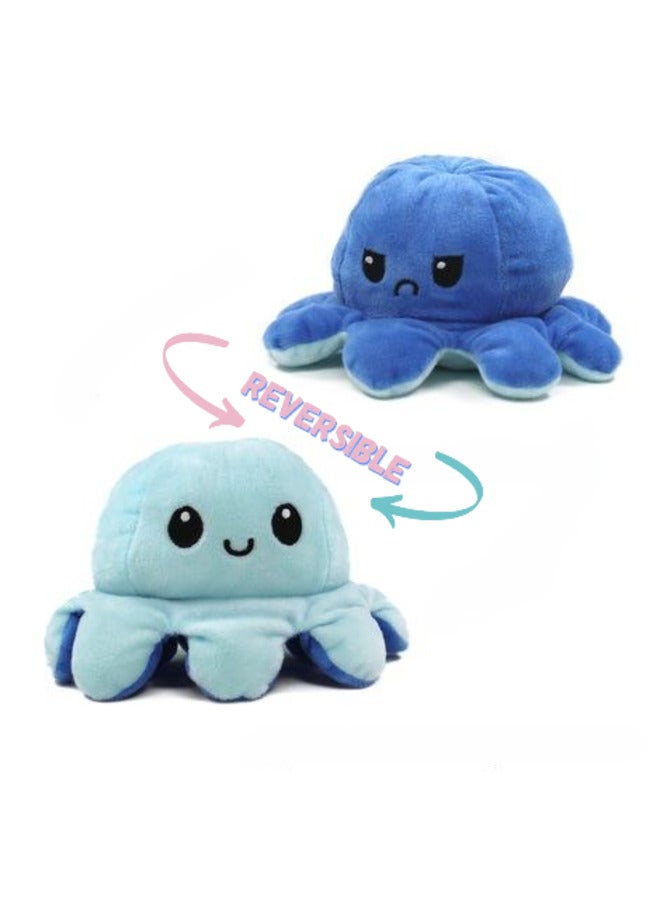 Cute And Adorable Reversible Both Side Different Expression Octopus Plush Toy 20 cm